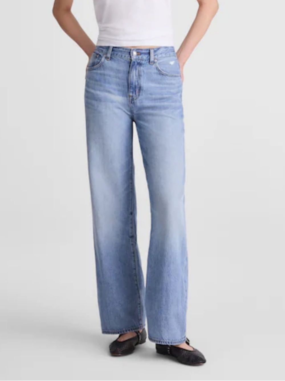 Madewell The Perfect Vintage Wide-Leg Jean in Airy Denim Lightwash | Size 30